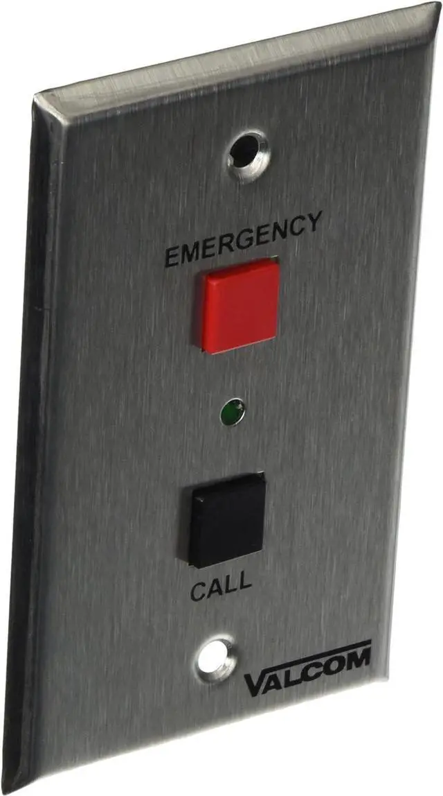 Main image of Valcom V-2970 Emergency/Normal Call Switch with Volume Control, Stainless Steel