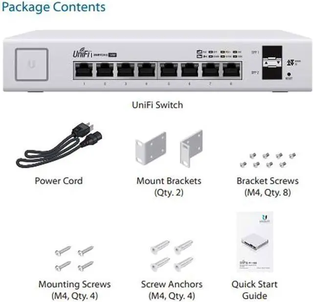 Alt view image 3 of 3 - Ubiquiti US-8-150W Managed Gigabit Ethernet (10/100/1000) Power Over Ethernet (PoE) White Network Switch