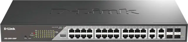 Main image of D-Link 28-Port PoE++ Switch Gigabit Ethernet Smart-Managed 24 x PoE (518 Watt) & 4 x Combo SFP Ports (DSS-200G-28MPP)