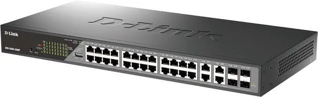 Alt view image 2 of 3 - D-Link 28-Port PoE++ Switch Gigabit Ethernet Smart-Managed 24 x PoE (518 Watt) & 4 x Combo SFP Ports (DSS-200G-28MPP)