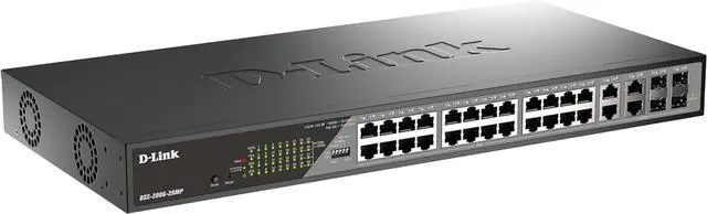 Alt view image 3 of 3 - D-Link 28-Port PoE++ Switch Gigabit Ethernet Smart-Managed 24 x PoE (518 Watt) & 4 x Combo SFP Ports (DSS-200G-28MPP)