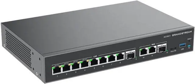 Alt view image 3 of 3 - Grandstream Built-in IPPBX (10 Users, 4 Concurrent Calls) + Enterprise-Grade Firewall + VPN Router + 2 x 2.5 Gb, 10 x GigE Network Switch GS-GCC6011