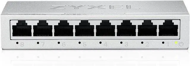 Main image of Zyxel 8-Port Gigabit Unmanaged Ethernet Switch, Ethernet Splitter, Desktop or Wall Mount [GS-108B v5]
