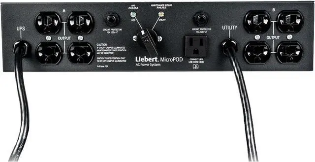 Main image of Vertiv Liebert MicroPOD - (8) NEMA 5-15R| 12A UPS Maintenance Bypass/Switch