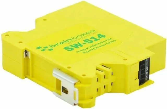 Alt view image 2 of 2 - Brainboxes Compact Industrial 4 Port Gigabit Ethernet Switch