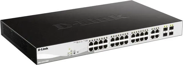 Main image of D-Link - DGS-1210-28MP 28-Port Layer 2 Smart Managed Gigabit PoE Switch - 24 Ports - Manageable - Gigabit Ethernet - 1000Base-X, 10/100/1000Base-T - 2 Layer Supported - Modular - 4 SFP Slots