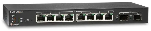 Main image of SonicWall Switch SWS12-8POE with 1YR 24x7 Dynamic Support (02-SSC-8367)