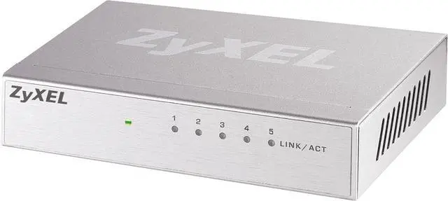 Main image of ZyXEL GS105B 5 Port Gigabit Ethernet Switch with Metal Housing & Green Energy Saving Technology
