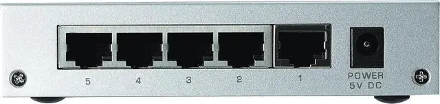 Alt view image 3 of 3 - ZyXEL GS105B 5 Port Gigabit Ethernet Switch with Metal Housing & Green Energy Saving Technology