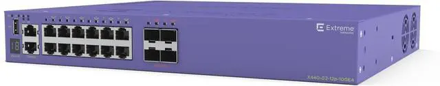 Alt view image 3 of 4 - Networks X440-G2-12p-10GE4 Advanced Edge and Access Switch with 12 Gigabit Ethernet PoE+ Ports, 4 10GBASE-X SFP+ Ports