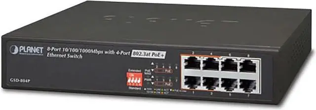 Main image of Technology GSD-804P 8-Port 10/100/1000Mbps with 4-Port PoE Gigabit Ethernet Switch
