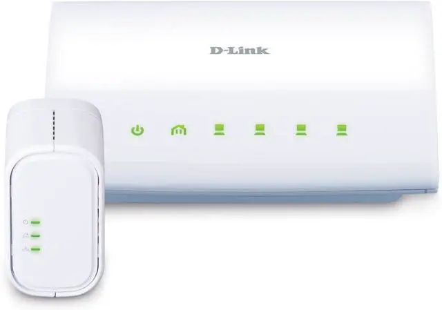 Main image of D-Link Systems, Inc. DHP-348AV PowerLine AV 4-Port Switch Mini Kit