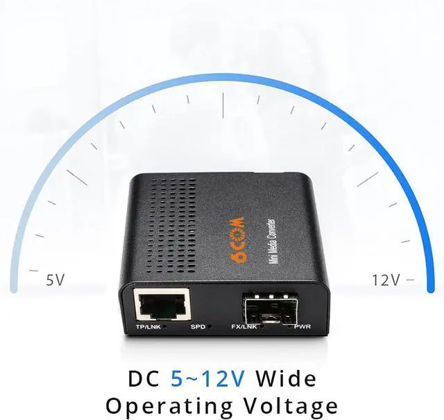 Alt view image 5 of 7 - 6COMGIGA Mini 10G Ethernet Network Media Converter, Unmanaged 1x 100M/1G/2.5G/5G/10GBase-T RJ45 to 1x 10GBase-X SFP+ Slot 10Gigabit Ethernet Media Converter, Support 10GBase-SR/LR Transceiver