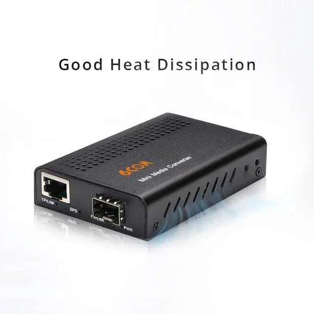 Alt view image 6 of 7 - 6COMGIGA Mini 10G Ethernet Network Media Converter, Unmanaged 1x 100M/1G/2.5G/5G/10GBase-T RJ45 to 1x 10GBase-X SFP+ Slot 10Gigabit Ethernet Media Converter, Support 10GBase-SR/LR Transceiver