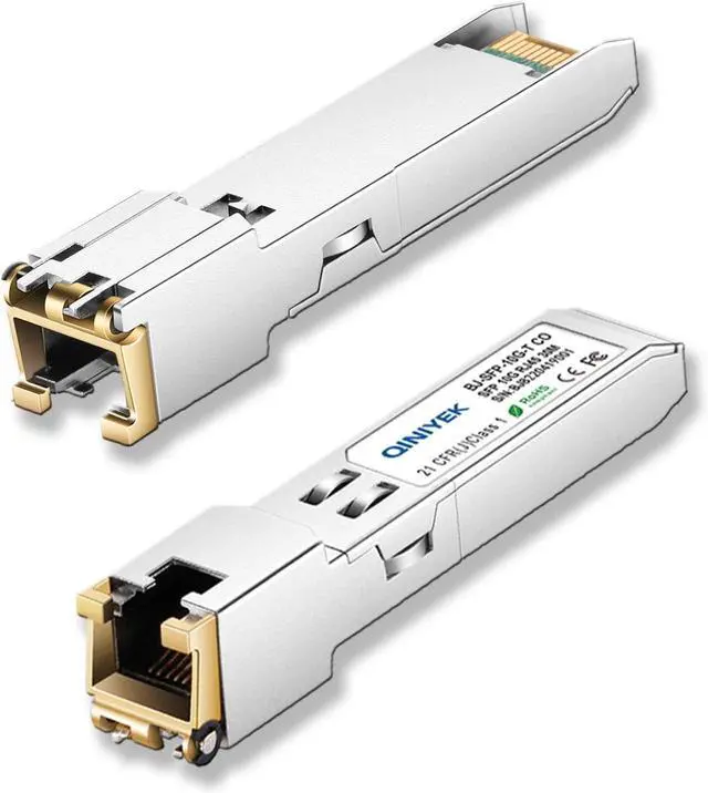 Alt view image 2 of 7 - [2 Pack] 1.25/2.5/5/10G SFP+ to RJ45 Transceiver, Copper SFP+ Module, Cat.6a/7, up to 30m, for Cisco SFP-10G-T-S, MikroTik S+RJ10, Ubiquiti UF-RJ45-10G, Netgear AXM765, Netgear, TP-Link, Fortinet