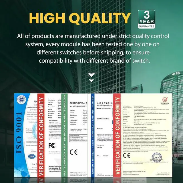 Alt view image 5 of 6 - 10G SFP+ to RJ-45 Transceiver, 1.25/2.5/5/10G-T Copper SFP+ CAT6a Module, Auto-Negotiation, Up to 30m, for Cisco SFP-10G-T-S, Ubiquiti UniFi UF-RJ45-10G, Meraki, TP-Link, Mikrotik, Netgear and More