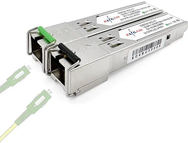 Main image of Elfcam® - 1 Pair 10Gbps SFP+ BIDI Transceiver Module 1270nm/1330nm, with The Fiber Port Simplex Singlemode SC, DDM 20KM, Compatible with Cisco, Ubiquiti, D-Link and Open Switch