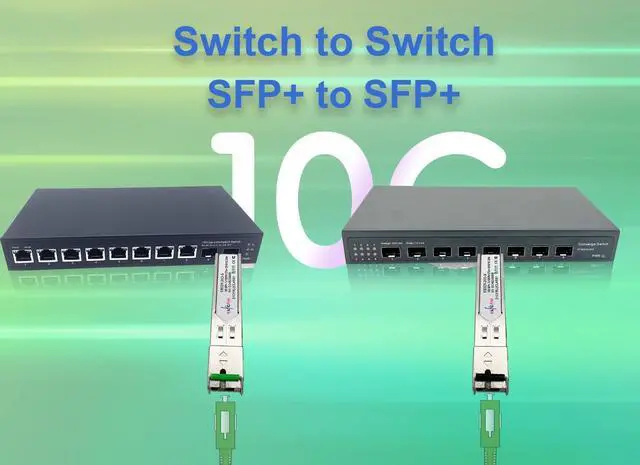 Alt view image 4 of 7 - Elfcam® - 1 Pair 10Gbps SFP+ BIDI Transceiver Module 1270nm/1330nm, with The Fiber Port Simplex Singlemode SC, DDM 20KM, Compatible with Cisco, Ubiquiti, D-Link and Open Switch