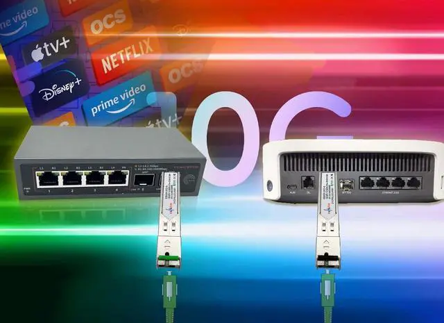 Alt view image 5 of 7 - Elfcam® - 1 Pair 10Gbps SFP+ BIDI Transceiver Module 1270nm/1330nm, with The Fiber Port Simplex Singlemode SC, DDM 20KM, Compatible with Cisco, Ubiquiti, D-Link and Open Switch
