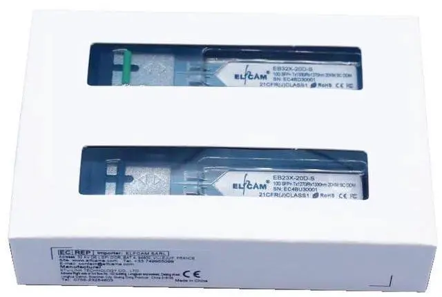 Alt view image 7 of 7 - Elfcam® - 1 Pair 10Gbps SFP+ BIDI Transceiver Module 1270nm/1330nm, with The Fiber Port Simplex Singlemode SC, DDM 20KM, Compatible with Cisco, Ubiquiti, D-Link and Open Switch
