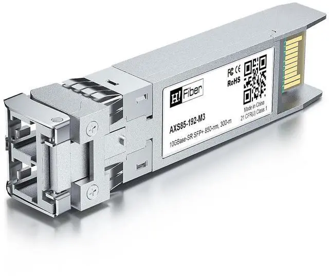 Alt view image 2 of 7 - H!Fiber 10 Pack 10G Multimode SFP+ LC Module, 10GBase-SR Fiber Transceiver for Cisco SFP-10G-SR, Meraki MA-SFP-10GB-SR, Ubiquiti UniFi UF-MM-10G, Mikrotik, Netgear and More (MMF,850nm,300m,DDM)