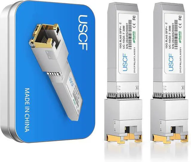 Main image of 10G SFP+ to RJ45 Copper Transceiver, 10GBase-T Ethernet Module, CAT6a/7, Up to 30m, Plug & Play, Compatible with Cisco, Ubiquiti, TP-Link, Fortinet and More (2)