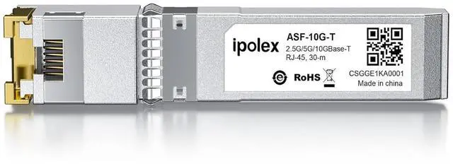 Alt view image 2 of 6 - ipolex 2.5/5/10G SFP+ to RJ45 Transceiver, 10GBase-T Module, 10G-T Copper SFP+ CAT6a/CAT7 RJ45 Module, Up to 30m, for Cisco SFP-10G-T-S, Ubiquiti UF-RJ45-10G, Meraki, TP-Link, Netgear and More, 2 Pack