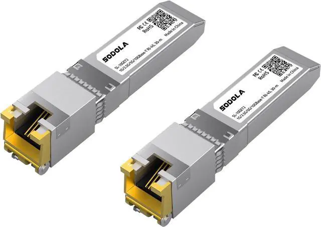 Main image of 10G SFP+ to RJ-45 Transceiver,10GBase-T RJ45 SFP+ Module for SODOLA, SFP to Ethernet, Plug and Play,Hot Pluggable,Up to 30m Distance Copper SFP Modules (2 Packs)
