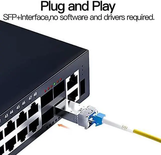 Alt view image 6 of 7 - 10Pack 10GBase-SR SFP+ Transceiver, SFP Multi-mode LC Module, 10G 850nm MMF up to 300 Meters, Compatible with Cisco SFP-10G-SR,Meraki MA-SFP-10GB-SR,Ubiquiti UF-MM-10G,Mikrotik,Netgear,D-Link and More