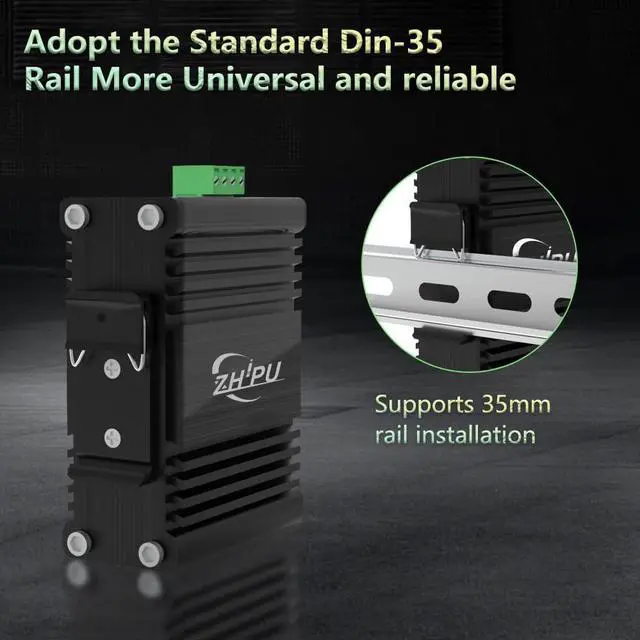Alt view image 5 of 6 - Industrial 2 Port Gigabit Fiber Media Converter Power Over Ethernet Hardened 2 10/100/1000Base-TX PoE 30W Optical Transceiver 802.3af/at 100/1000M SC Transmission Max 550m