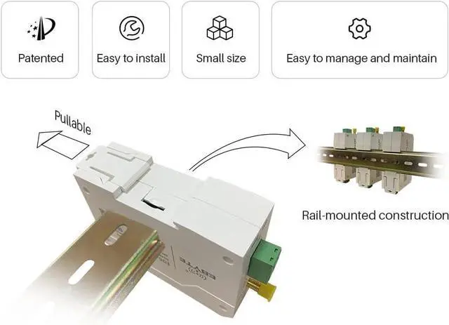 Alt view image 3 of 6 - 868MHz 915MHz SX1268 LoRa Wireless Data Transmission Station E95-DTU(900SL30-485) RS485 30dbm 10KM Modbus Relay Network LBT