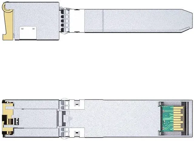Alt view image 7 of 7 - H!Fiber 2 Pack 10Gb SFP+ to RJ45 Module, 10Gbase-T Ethernet SFP+ Copper Transceiver Support 10G/5G/2.5G/1.25G, Compatible with Dell GP-10GSFP-T, TP-Link TL-SM5310-T, Ubiquiti, Unifi, Cat6a/Cat7,30m