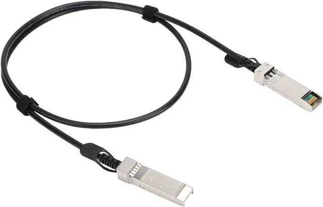 Main image of 1 Meter Black PVC SFP to SFP DAC Cable, 25Gbps High Performance Connection for Routers, Firewalls, Network Cards and Transceivers
