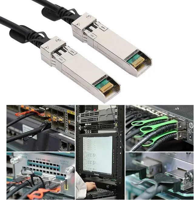 Alt view image 2 of 6 - 1 Meter Black PVC SFP to SFP DAC Cable, 25Gbps High Performance Connection for Routers, Firewalls, Network Cards and Transceivers