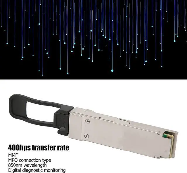 Alt view image 2 of 7 - 40G QSFP Transceiver with 40GBASe SR4,40Gbps Transmissi Rate,850Nm Wavelength MMF Fiber Transceiver for a Network of Routers and Switches