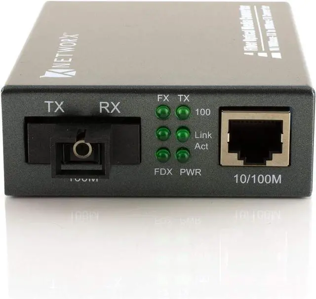 Alt view image 2 of 3 - Fast Ethernet Fiber Media Converter - UTP to 100Base-BX - WDM SC, 30km, 1310T...