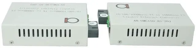 Alt view image 7 of 7 - Single Mode SC WDM Single Fiber Bi-Di Gigabit Media Converter - Built-In Fiber Module 20km (12.42 miles)  to UTP Cat5e Cat6 10 100 1000 RJ-45  Auto Sensing Gigabit or Fast Ethernet Speed -1 pair