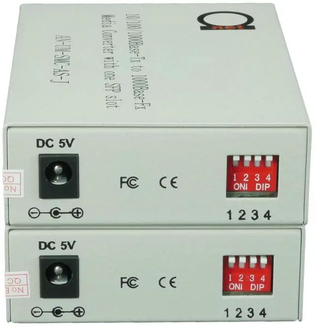 Alt view image 7 of 7 - Single Mode LC WDM Single Fiber Bi-Di Gigabit Media Converter - Built-in Fiber Module 20km (12.42 Miles) - to UTP Cat5e Cat6 10/100/1000 RJ-45 - Auto Sensing Gigabit or Fast Ethernet Speed -1 Pair