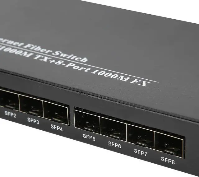 Alt view image 7 of 7 - Gigabit Ethernet Fiber Converter XXSSFP8F2G Gigabit Ethernet Fiber Switch 1.25G DC 5V/3A 10/100/1000Mbs Networking Transceiver