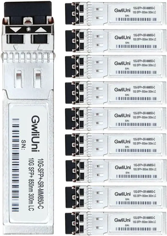 Main image of 10Pcs Multi-Mode 10G SFP+ Fiber Module Network Transceiver, SR MM850nm 300m, Duplex LC for Switch, Router, Firewall, Network Card, Media Converter etc
