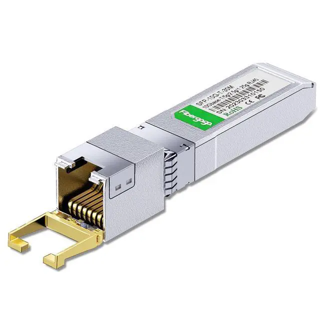 Main image of SFP+ to RJ45, 1.25g/2.5g/5g/10G-T Copper Transceiver Module, 10GBase-T SFP+, Compatible for Cisco SFP-10G-T-S, Ubiquiti UniFi UF-RJ45-10G, Mikrotik and More, 100ft/30M, Fibergaga,2 Pack