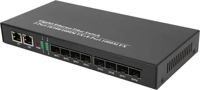 Main image of Gigabit Ethernet Fiber Switch Ethernet Fiber Transceiver 1.25G Transceiver DC 5V/3A 10/100/1000Mbs Multimode LC Fiber Converter Transmission Distance 550m-10km