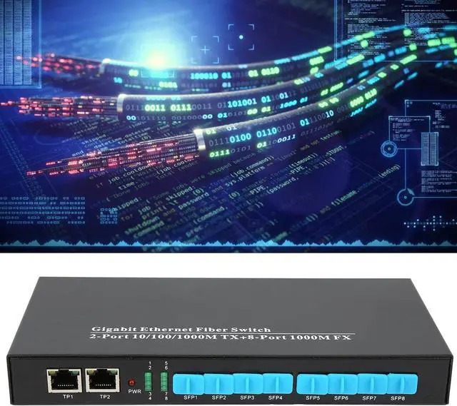 Alt view image 4 of 7 - Gigabit Ethernet Fiber Switch Ethernet Fiber Transceiver 1.25G Transceiver DC 5V/3A 10/100/1000Mbs Multimode LC Fiber Converter Transmission Distance 550m-10km