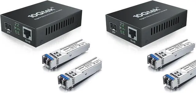 Main image of Pack of 2 1.25G SFP LX Media Converter Kit with 1000Base-LX/LH SFP Transceiver