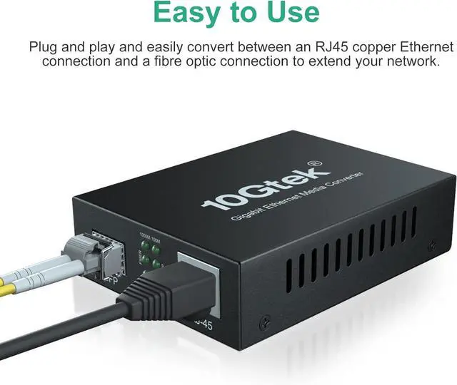 Alt view image 2 of 7 - Pack of 2 1.25G SFP LX Media Converter Kit with 1000Base-LX/LH SFP Transceiver