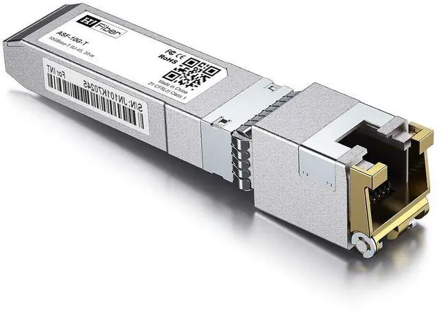 Alt view image 4 of 6 - H!Fiber 10Gb SFP+ RJ45 Module, 10Gbase-T Ethernet SFP+ Copper Transceiver Support 10G/5G/2.5G/1.25G, Compatible with Ubiquiti UF-RJ45-10G, UniFi, TP-Link, MikroTik, Fortinet, D-Link, 30m, 2 Pack