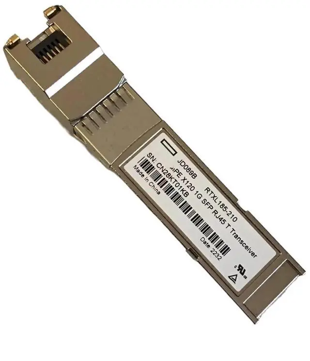 Main image of H-P/JD089B/1000BASE-T SFP-GE-100-T RTXL 185-210 X120 Copper RJ-45 100m Transceiver Module/RJ45 Optical Fiber Module