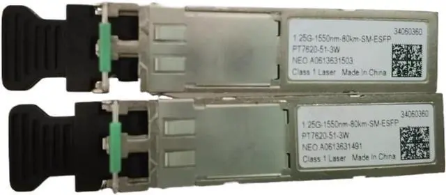 Alt view image 4 of 5 - 1.25G 80km Gigabit Fiber Transceiver H-W 34060360 1.25G-1550nm-80km-SM-ESFP RTXM191-502 454001 LTD1519-BC+ 80KM Optical Switch