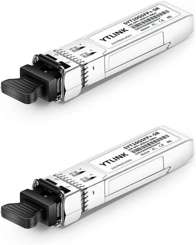 Main image of 10G SFP+ SR Optical Transceiver Module, SFP-10G-SR Duplex LC MMF Optical Module, Multimode SFP Module, 850nm 300m, 2 Pack