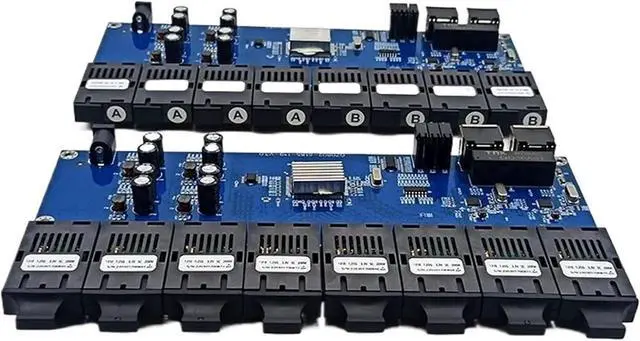 Main image of Gigabit Ethernet Fiber Switch Media Converter 8 Fiber Port 2 RJ45 Fiber Port Optical Transceiver 20KM SC-Single Mode 100/1000M (Size : 1 pcs Duplex PCBA)